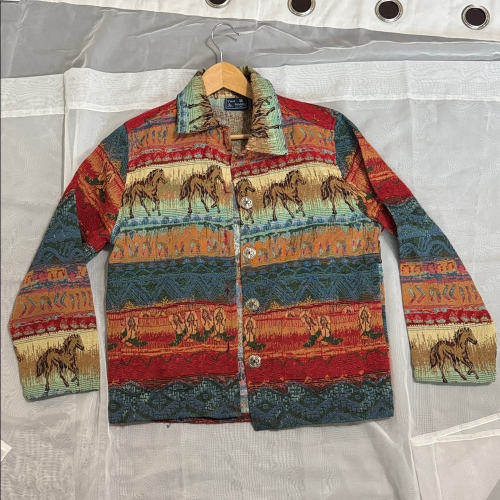 Jane Ashley Multicolor Patterned Jacket - image 1